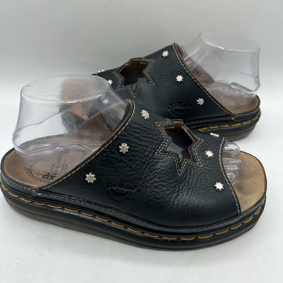 RARE vintage Dr Marten Star Cut Out Studded Slides Made In England Dunnet Sandal - Picture 17 of 17